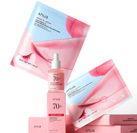Peach 70+ Niacin-Aufhellende Kollagenmaske
