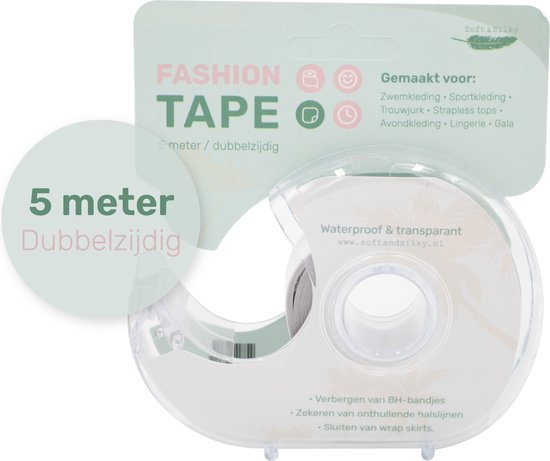 Soft & Silky Fashion Tape - 5 Meter - Doppelseitig - Klebeband - Kleidungsband - Brustband - Brustwarzenabdeckung