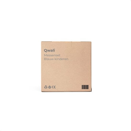 Qwali Blau Kindermesser Set - Sicher - Inkl. Schneidebrett - Kinder - Besteck - Messer Kind - Küche - Spielzeug