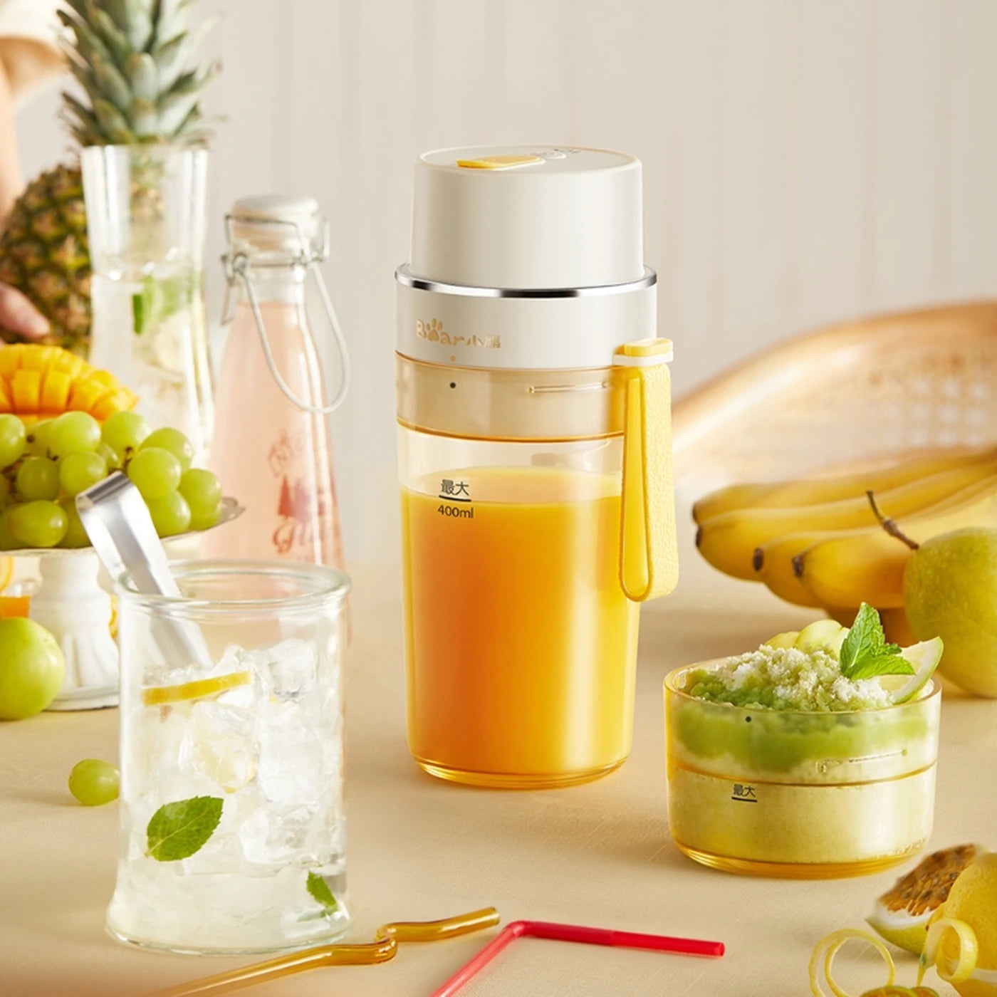 Bear Handmixer 400 ml – kabellos & Schnellladefunktion – mintgrün