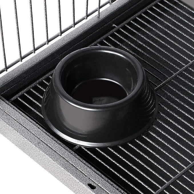 Yaheetech Nagetierkäfig 64 x 43,8 x 131,6 cm – Schwarz – Rollkäfig für Ratten, Frettchen, Chinchillas und Kaninchen