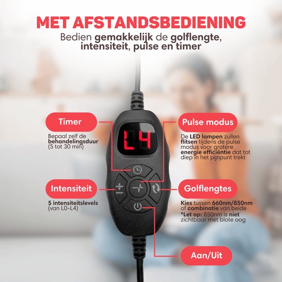 Vulpes Goods® BodyCare - Tragbares Infrarot-Rückenband - Infrarotband - Infrarot-Therapie - Infrarot-Lampe - Rotlicht-Therapie - Wärmeband - Rotlicht-Therapie - Unterer Rücken, Schultern, Nacken, Beine - PRO