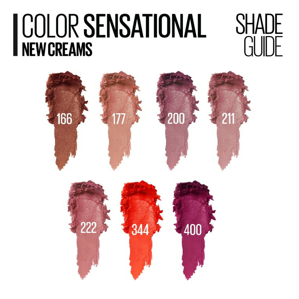 Maybelline New York Color Sensational Cream 344 Coral Rise Lippenstift – Feuchtigkeitsspendende Formel – Sheabutter – Intensive Farbe