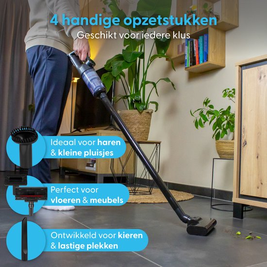 Ølven Stabstaubsauger - 4 Aufsätze - Staubfänger - Kabellos - Staubsauger ohne Beutel