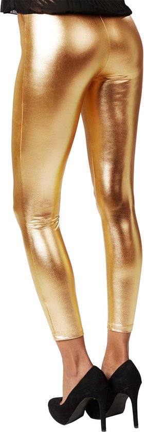 Dressforfun Faschingskostüm Metallic Leggings Gold – Damen – Größe XXL