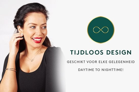 Laura Ferini Damen Halskette Per Sempre Silber - Silber Halskette mit Anhänger - 18K Weißgold vergoldet - Halskette - Halskette - Schmuck - Damen Halskette mit Anhänger