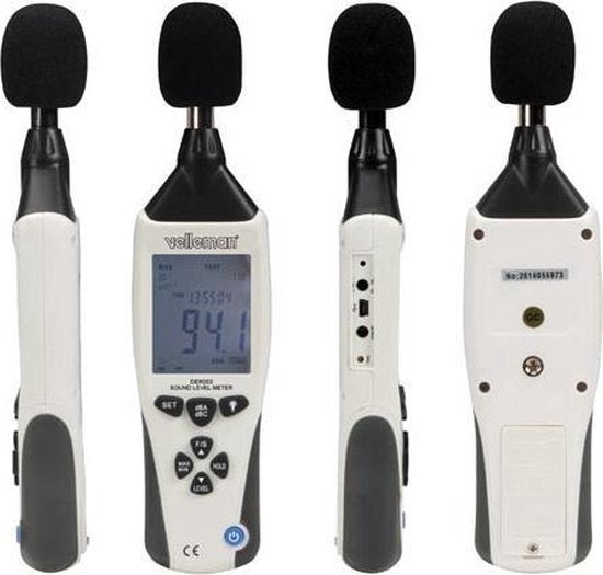 Velleman Professional Schallpegelmesser, Datenlogger, usb-Schnittstelle, 262144 Messungen, Windows OS