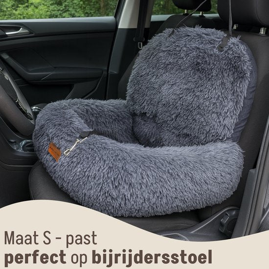 By Cee Cee Hundekorb Auto - Original Auto Hundekorb - Autositz Hund Rücksitz - Autokorb Hund - Autositz Hundedecke - Autositz Hund - auch für Seitensitz - Dunkelgrau
