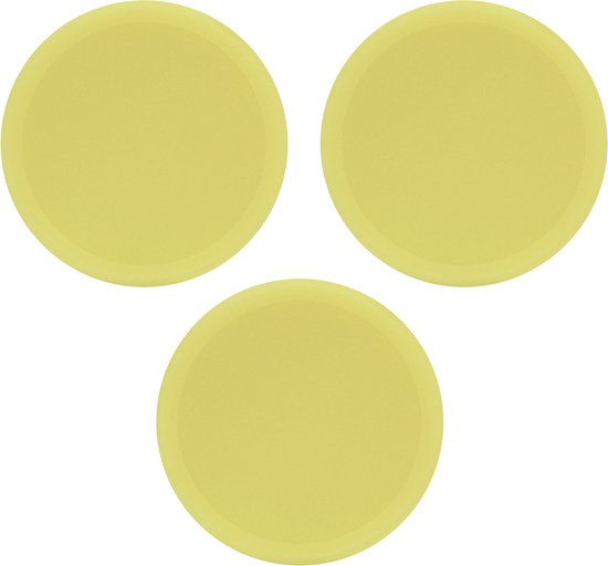 VONROC Polierscheiben/Polierschwämme für Poliermaschinen - 125mm, 3 Stück - Gelb