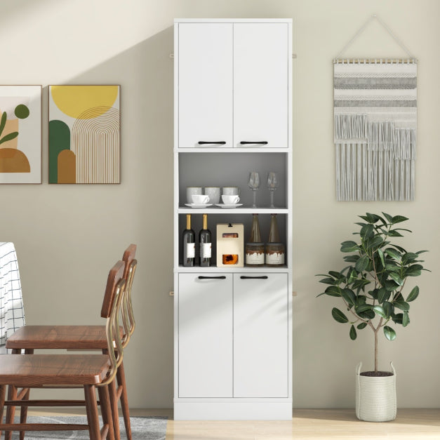 Coast Küchenschrank - MDF & Holz - 56 x 30 x 190 cm - Weiß