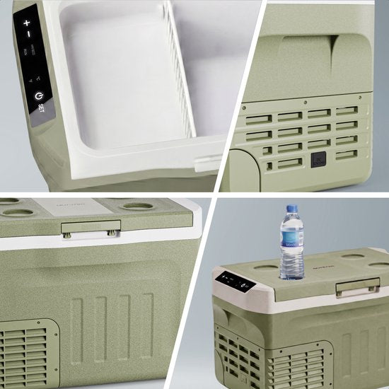 Auronic Electric Cool Box - Kompressor - 30L - 12V und 240 Volt - Campingkühlschrank - Frigobox Auto - Grün