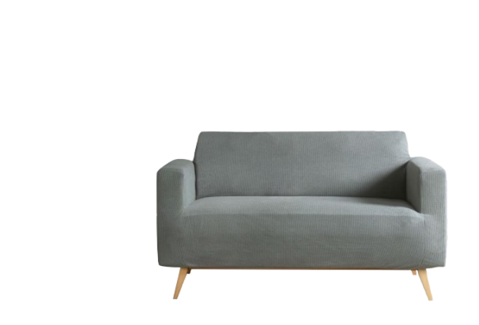 Home & Comfort Soft Stretch Seat Protector für 2-Sitzer - Hellgrau - 59x245 cm - Schützen Sie Ihre Möbel mit Stil