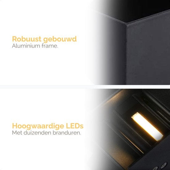 Goliving Außenleuchte mit Bewegungssensor - Wandleuchte schwarz innen und außen - Würfellampe Industrie - Wasserdichte LED-Beleuchtung - Energieeffizient und rostfrei