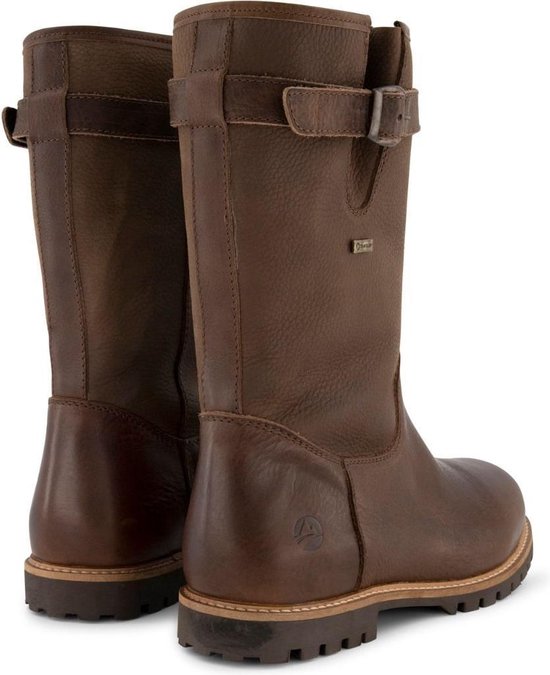 Travelin' Finland Men - Wollgefütterter Leder Outdoor-Stiefel - Wasserdichte Stiefel - Dunkelbraunes Leder