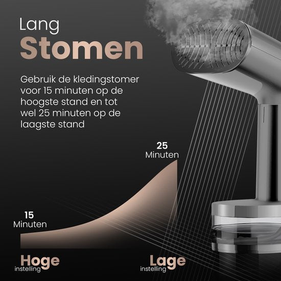 FLOWSTEAM® Luxus-Wäschedampfer - Handdampfer - Wäschedampfer - Matte Gray Edition