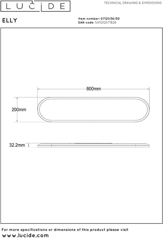 Lucide ELLY – Deckenleuchte – LED, dimmbar – CCT – 1×36 W, 2700 K/4000 K – Opal – Essential