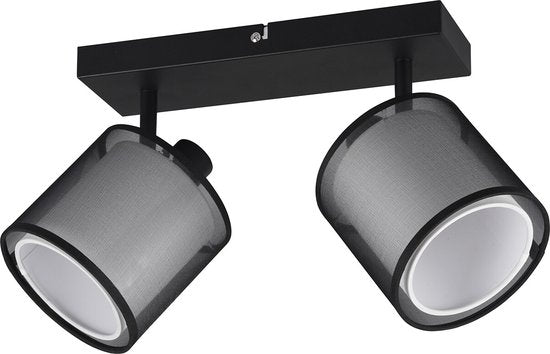 Trio leuchten - LED-Deckenstrahler - Deckenleuchte - E14-Fassung - 2-flammig - Rechteckig - Schwarz - Aluminium