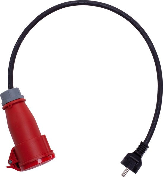 EV-Adapter ADAP2 Rot CEE / Schuko | 1 Phase auf 3 Phase Stecker