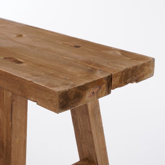 Mica Decorations Bold Holzbank - L108 x B20 x H37 cm - Recyceltes Holz - Braun
