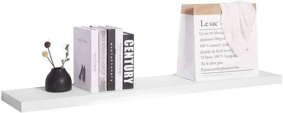 Woltu Wandregal – 30 x 22,9 x 3,8 cm – Wandmontage – MDF – Weiß