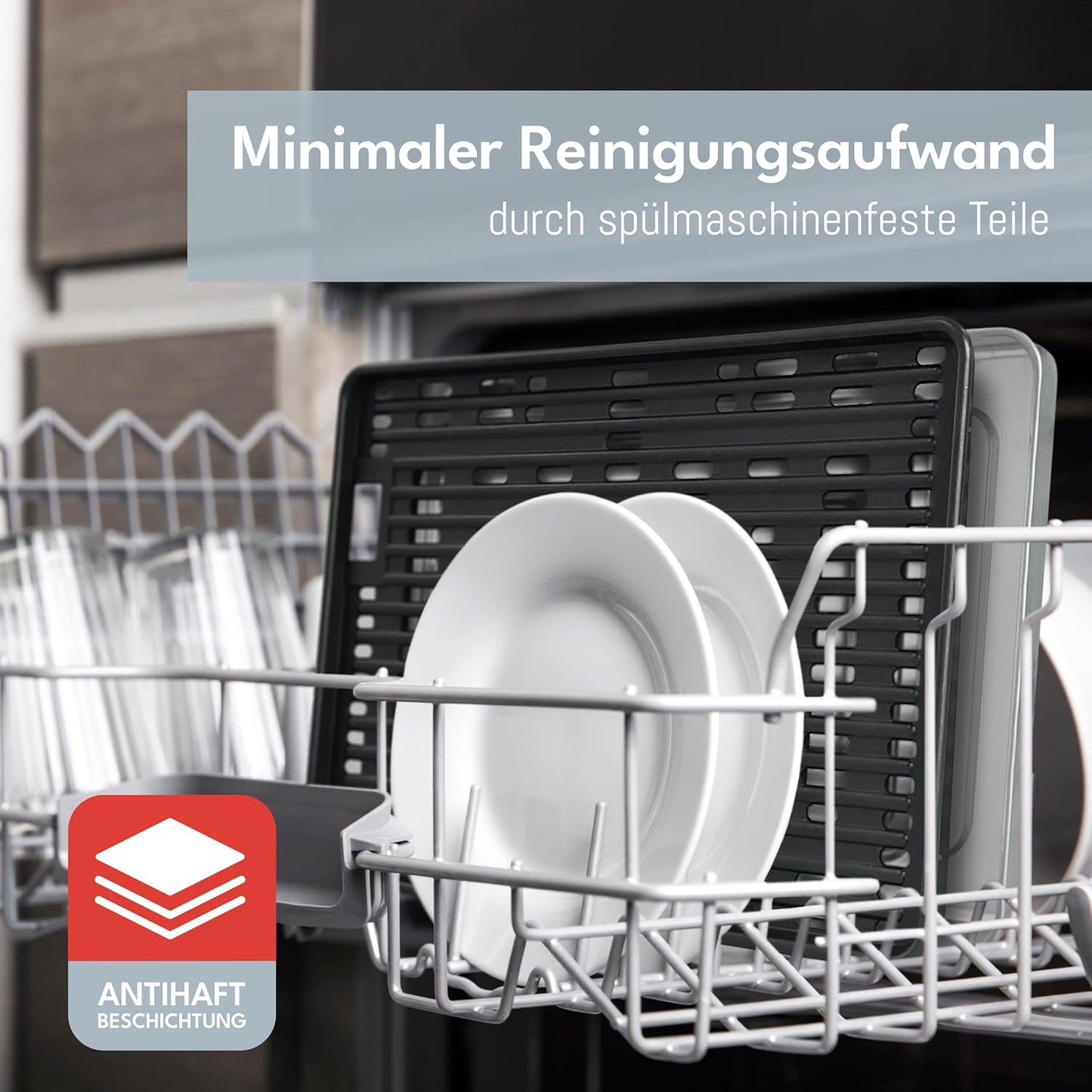 Lebenlang 2-in-1-Elektrogrill - Tisch- und Standgrill - 2000W - Für drinnen und draußen - Inklusive Grillzange - Antihaftbeschichtung