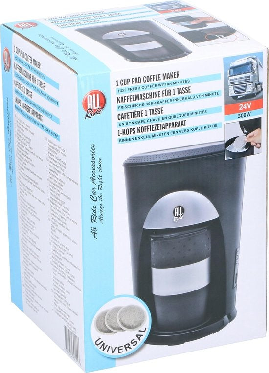 All Ride Kaffeemaschine für LKW - 24 Volt - inklusive Becher