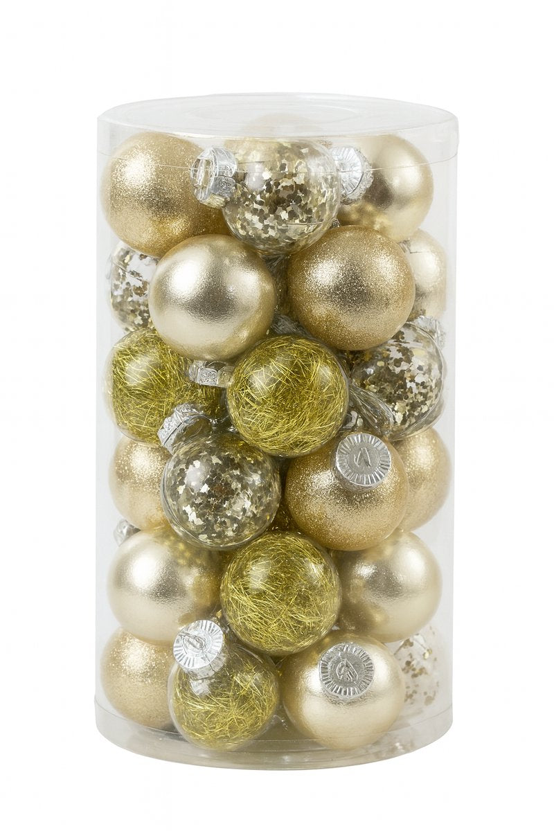 Luxus-Weihnachtskugel-Set - 50 Stück - Ø 6 cm - Gold - Luxuriöse Weihnachtsdekoration