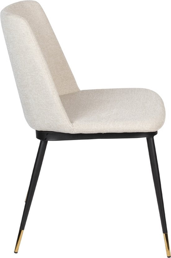 Esszimmerstuhl Beige Stoff - 63x49.6x80cm - Lionel - Giga Meubel