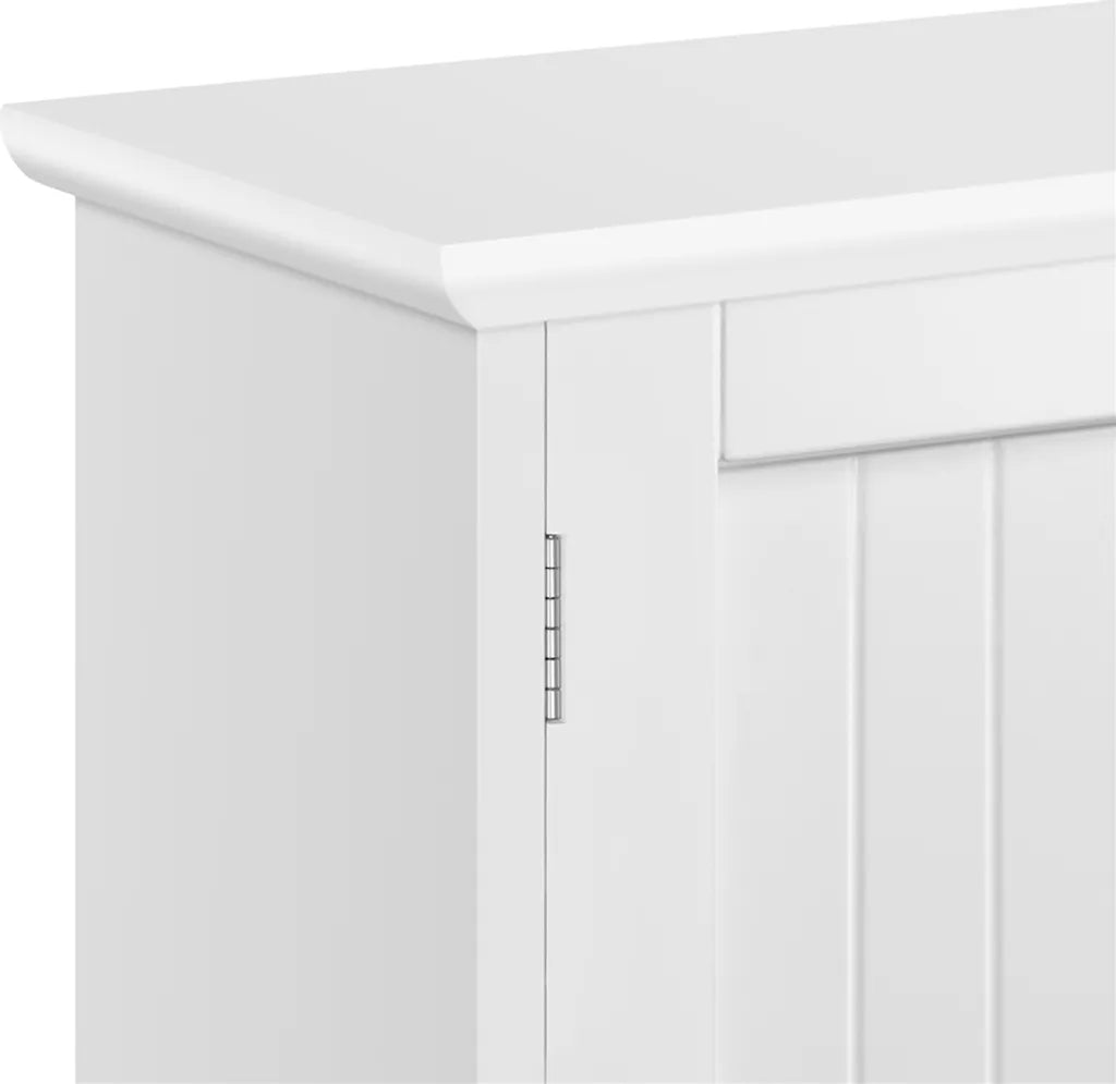 Yaheetech Badezimmerschrank 75 x 23 x 180 cm – Weiß – Aufsatzschrank für Toilette oder Waschmaschine mit verstellbarem Einlegeboden