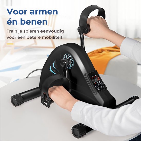 Safe Age® - Schreibtischfahrrad - mit elektrischer Unterstützung - für Arme und Beine - für Rehabilitation - Schwarz