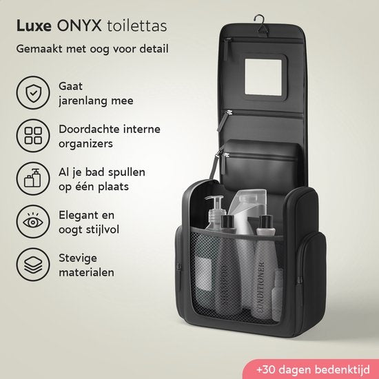 ONYX® Kulturtasche Schwarz L