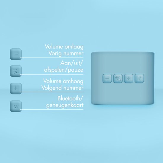imoshion Karaoke-Set für Kinder und Erwachsene - Bluetooth-Lautsprecher mit drahtlosem Mikrofon - Soft Blue