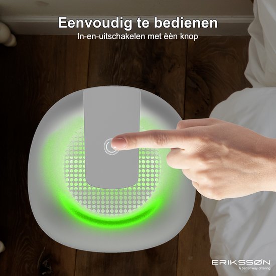 Erikssøn Luftentfeuchter Dry Pro - Entfeuchtet bis zu 0,6 Liter pro Tag - Geeignet für Haus, Schlafzimmer und Badezimmer und Wohnzimmer und Keller - Luftentfeuchter - Weiß