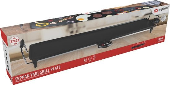 Alpina Bakplaat Teppanyaki - XL - Instelbare Thermostaat - 1800 Watt