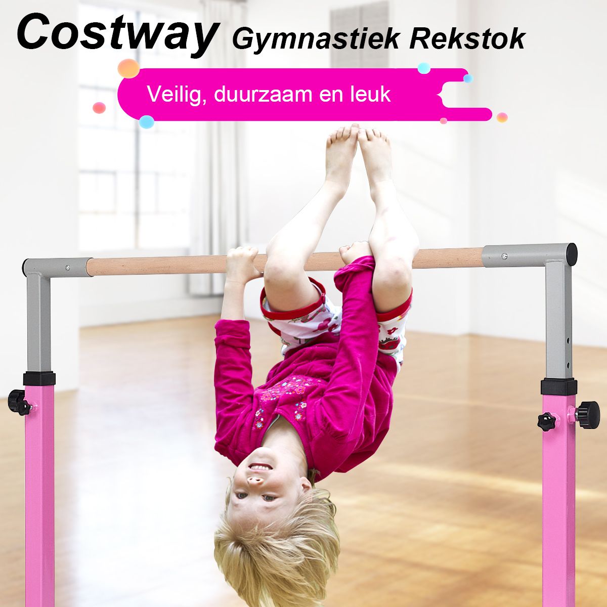 Coast-Turnständer für Kinder – höhenverstellbar – dreieckige Konstruktion – rosa