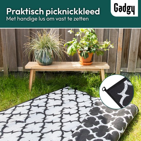 Gadgy Outdoor-Teppichboden - 230x160 cm - Camping-Teppich - Picknick-Teppich - Garten-Teppich - Outdoor-Teppich