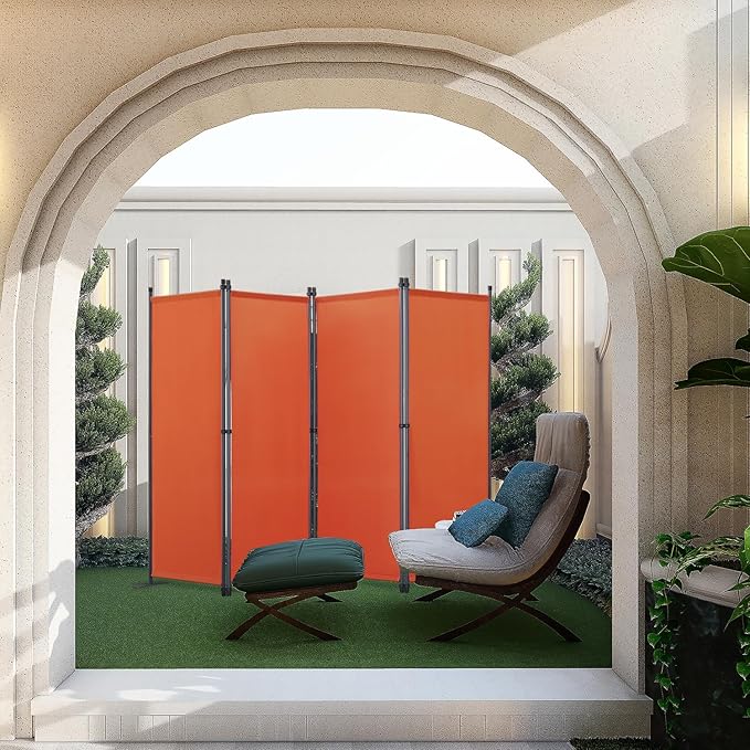 Angel Chamber Screen 4 Panels - Orange - Raumtrenner und Sichtschutz