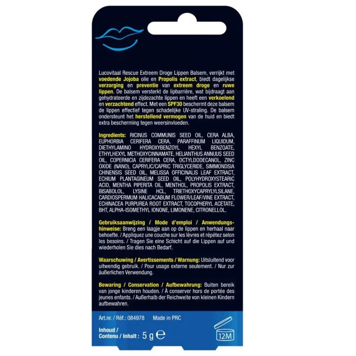Lucovitaal Lippenbalsam für extrem trockene Lippen – 5 g