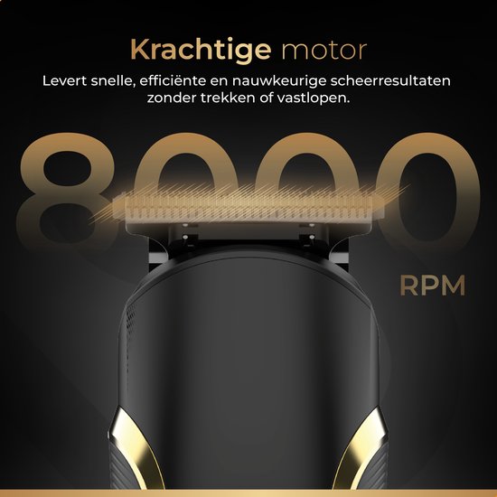 Wellshave - 6 in 1 Bartschneider Supreme - Körperpflegegerät - IPX7 Wasserdicht - Inkl. 6 Aufsätze