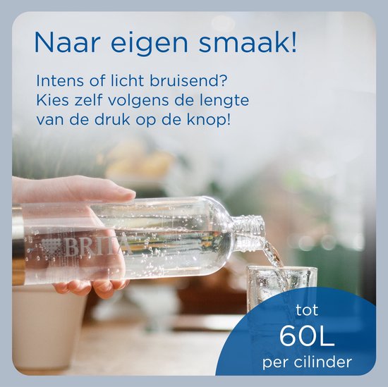 Brita SodaONE Sprudelwasserbereiter Schwarz – mit 1 CO₂-Flasche und 1 Soda-Flasche