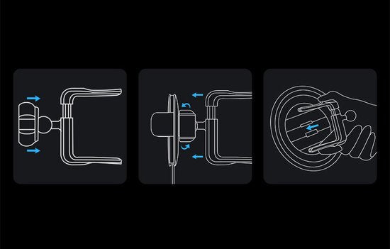 Baseus - Easy Control Clamp - Verstellbare Telefonhalterung für Rund - Lüftungsgitter - Grau