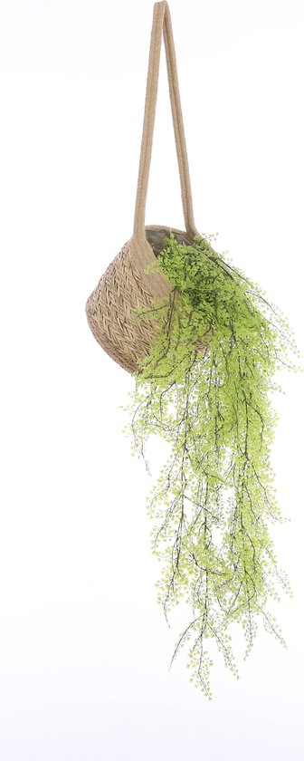 Mica Decorations Anne Hanging Flowerpot - 2er-Set - H20 x Ø25 cm - Seegras - Hellbraun