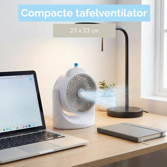 Mini-Tischventilator mit Kühlelement - Verstellbarer Mini-Ventilator mit 3 Stufen - USB-Ventilator mit LED-Licht - 240 ML Kühlelement - für Tisch, Schreibtisch, Schlafzimmer