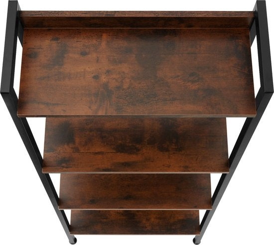 tectake - Wandregal Leiterregal Bücherregal - Chatham industrial dunkelbraun - 404702