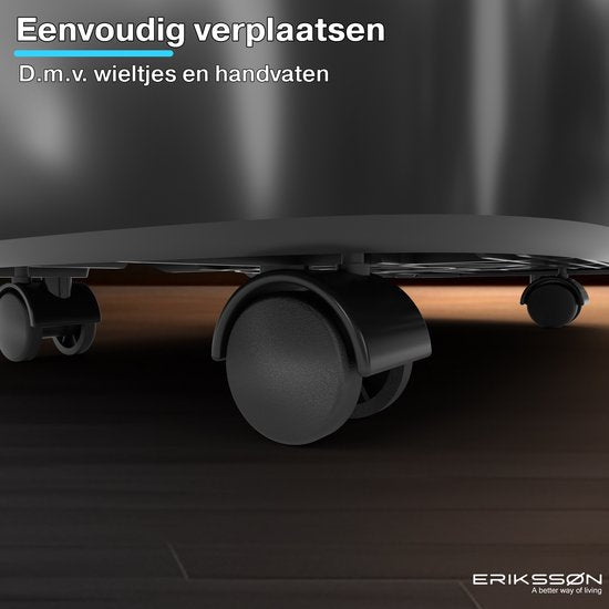 Erikssøn Luftentfeuchter Dry Pro Plus - Entfeuchtet bis zu 20 Liter pro Tag - Waschtrockenfunktion - Geeignet für Haus, Schlafzimmer, Badezimmer, Wohnzimmer und Keller - Luftentfeuchter - Schwarz