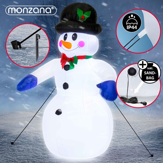 Deuba Aufblasbarer Schneemann 240cm MIT Lichtern