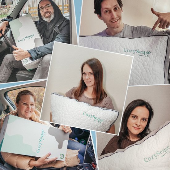 CozySense® Memory Foam Pillow - Ergonomisches Memory Foam Pillow - Gegen Nackenschmerzen - Verstellbares Schlafkissen - Seitenschläfer, Rücken- und Bauchschläfer