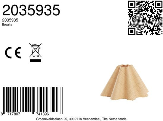 Light & Living – Lampenschirm – Bezaha – naturfarben – Stoff – Ø 11 cm – E27 – 2035935