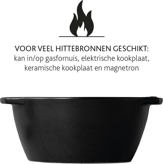 Boska Fondueset Party Mini - Fonduepfanne - Für Käsefondue & Sauce - Schwarz - 300 ml