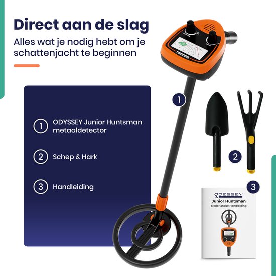 ODESSEY Metalldetektor für Kinder - Starter Set - Drahtlos - Kinder - Junior Huntsman